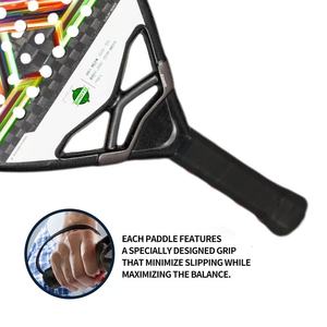 Racchetta da <span class=keywords><strong>Padel</strong></span> in Fibra di Carbonio 12K Personalizzata, 38mm Sand Diamond, Leggera e Portatile, Colore Oro - Product Image 5