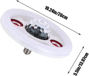 Lampe LED Disco RGB 36W E27 pour Fêtes à Domicile et Anniversaires, Ampoule Blanche Multifonction avec Haut-parleur et Télécommande pour Éclairage de Fête - Product Image 6
