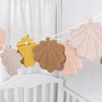 Guirlande en tissu mousseline lavable pour décoration murale de chambre, bannière de fête d'anniversaire pour chambre de bébé, décoration intérieure