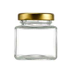 Tarro cuadrado de almacenamiento de vidrio con tapas 50ml 3 Oz 12 Oz 100mL 200ml 500 Ml Little Cheap Jelly Xuzhou Gafas Botella Frascos de miel - Product Image 1
