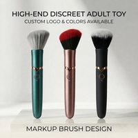 Vibrateur discret en silicone chauffant, design pinceau de maquillage, stimulateur clitoridien, jouet sexuel portable pour femmes, directement de l'usine OEM