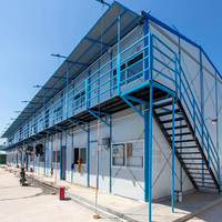Maison conteneur préfabriquée modulaire de 20 pieds avec panneaux sandwich en acier pour plancher et toit, idéale pour petit bureau