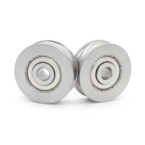 Fournisseur de rouleaux métalliques non standard S608ZZ concaves en forme de U, roulements à rouleaux cylindriques, suspension de câble métallique - Product Image 5