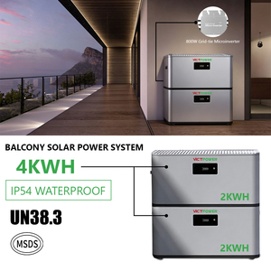 Kit solaire complet VICTPOWER 800W avec batterie 6 kW, extension 2 kWh, micro-batterie solaire pour balcon, BMS, tout-en-un, IP65 - Product Image 2