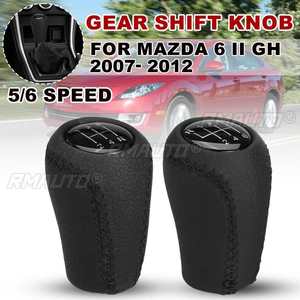 Pomo de Palanca de Cambios de Cuero para Automóvil de 5 y 6 Velocidades para MAZDA 3 BK BL 5 CR CW 6 II GH CX-7 ER MX-5 NC III MT 2007-2012 - Product Image 1