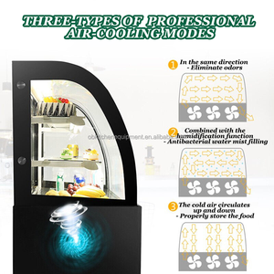 1.5m Right-edge Fridge Air Cooling Tempered Glass Display Cake Pastry Refrigerated Cabinet with Digital LED <b>Control</b> - Product Image 4