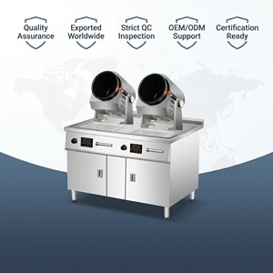 Máquina de Inducción Comercial de Doble Cabezal Tipo Gabinete para Saltear en Tambor, Ideal para Cocinas Nube, Restaurantes y Servicios de Catering - Product Image 6