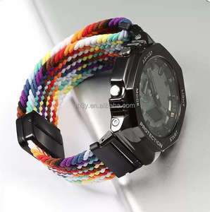 Bracelet de montre Casio personnalisé en nylon de 22mm, boucle magnétique, matériau en tissu respirant, compatible avec les modèles GA2100/GM2100/GBM2100 - Product Image 2