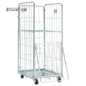 अनुकूलित परिवहन टिकाऊ धातु तार जाल स्टील भारी शुल्क लांदरी ट्रॉली होटल के लिए - Product Image 3