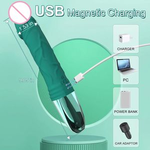 Nuovi realistici LCD per adulti Sex Toys per donne con motore USB vaginale G-Spot vibratori tra cui anale Dildo vibratore bacchetta conveniente - Product Image 4