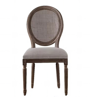 Chaise de salle à manger en bois et rotin de style provincial français - Meuble durable pour salon et bureau à domicile