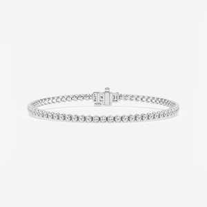 Bracelet tennis 7 carats en émeraudes et diamants de laboratoire, 6,5 pouces, bijou délicat et étincelant, cadeau pour femme - Product Image 3