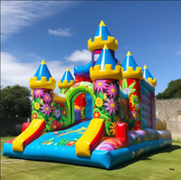 Château gonflable d'intérieur/extérieur en PVC de qualité supérieure Kidscamp avec souffleur, toboggan, taille et capacité personnalisables pour