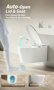 โถสุขภัณฑ์อัจฉริยะแบบติดผนังพร้อมระบบเซ็นเซอร์อัตโนมัติ ฝารองนั่งอุ่นได้ ชิ้นเดียว แบบแขวนผนัง - Product Image 2