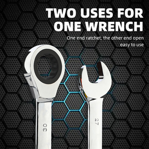 Wholesale 72-tooth Multi-Function Fast Ratchet <strong>Spanner</strong> Cylinder Wrench <strong>Double</strong>-Purpose Manual Open <strong>End</strong> Auto Repair OEM - Product Image 3
