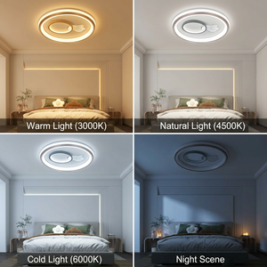 Lampada <span class=keywords><strong>da</strong></span> Soffitto LED Moderna a Forma di Farfalla, Plafoniera con Doppio Anello Offset, Decorazione Creativa per Cameretta, Soggiorno e Camera <span class=keywords><strong>da</strong></span> Letto - Product Image 2