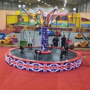 Trampolín Elástico <span class=keywords><strong>LONGBO</strong></span> BUNGEE OUTDOOR a Precio Económico, Juegos Mecánicos para Niños, Equipo para Parques de Diversiones sobre Remolque, Capacidad para 4 Personas - Product Image 3
