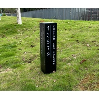 Panneau de numéro de maison personnalisé à énergie solaire, carré, illuminé, étanche, avec LED, pour maison, garage, cour, bureau