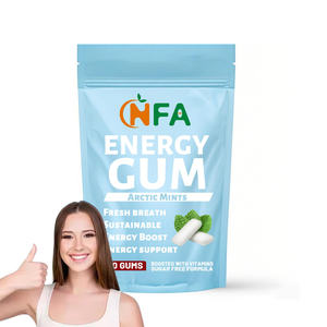 Suministro de fábrica OEM Precio al por mayor Goma energética con mentas árticas Soporta impulso de energía y goma biodegradable de aliento fresco - Product Image 1