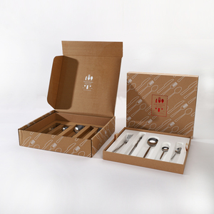 Boîtes d'emballage pour couverts en carton ondulé B/E, option boîte à rabat avec boîte cadeau intérieure rigide, vente en gros - Product Image 5