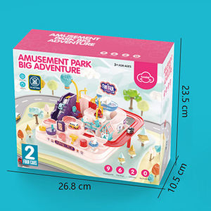 Piste d'épissure de voiture d'inertie de parc d'attractions de cochon Puzzle de voiture de <span class=keywords><strong>Rail</strong></span> grand <span class=keywords><strong>jeu</strong></span> d'aventure - Product Image 3