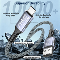 Câble USB 3.2 Type-A vers Type-C 10 Gbps pour SSD externe, charge rapide 3A, compatible voiture