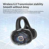 Auriculares Inalámbricos Bluetooth con Clip para Oreja, Reducción de Ruido ENC, Ultra Larga Duración en Espera, Carga Rápida Tipo-C