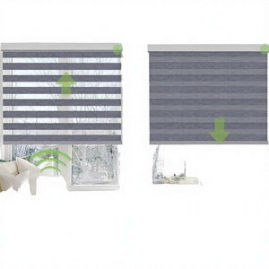 Persianas Enrollables Zebra de Alta Calidad con Motor Eléctrico y Reducción de Ruido, Motorizadas, Inalámbricas, con Control Remoto, de Poliéster, para Dormitorio y Sala de Estar - Product Image 2