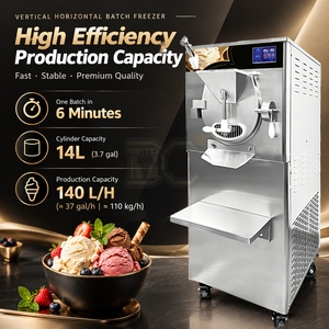 14L Tank Gelato Hard <b>Ice</b> Cream Maker Machine Commercial 4Hp Tecumseh Compressor Ocean Power Batch <b>Freezer</b> <b>Ice</b> Cream Equipment - Product Image 1