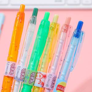 Stylo à bouton-poussoir en plastique, pointe en acier inoxydable de 0,5 mm, pour le bureau et l'école - Product Image 1