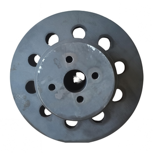 Poulie de distribution à courroie trapézoïdale, volant moteur, alésage 180 mm, pour entraînement moteur-générateur, en acier allié, fabrication sur mesure, poulie industrielle - Product Image 1