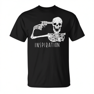 Camiseta con diseño de calavera y huesos, inspirada en arma de esqueleto, para disfraz de Halloween - Product Image 2