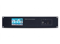 Hôte de conférence sans fil 5G avec écran 4,3 pouces, suivi de caméra, vote, connexion, partage de 16 canaux, commutation HDMI 4x4 sans coupure