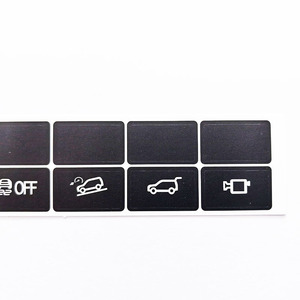 Autocollants de voiture pour BMW X5 X6, capteurs de stationnement pour coffre, boutons antidérapants E70 E71, adhésif PVC noir, impression numérique, rectangle - Product Image 2