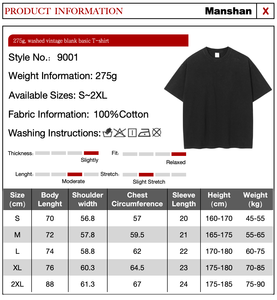 T-shirt vintage oversize délavé à l'acide, haute qualité, prix bas, t-shirt uni pour homme, t-shirts personnalisés pas chers, 100% coton. - Product Image 4