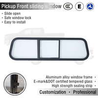 Remplacement de la fenêtre coulissante avant de la capote de camion TONGFA, cadre en alliage d'aluminium, verre trempé, homologué E-MARK DOT CCC, verrouillage pour pick-up