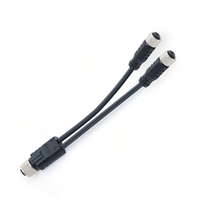 Connecteur femelle anti-vibration moulé par injection KRONZ M12 étanche IP67, prise aviation un-vers-deux pour capteurs et actionneurs
