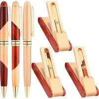 Kunden spezifisch graviertes Logo Luxus-Holz stift mit Box Holz stifte tui Umwelt freundliches Geschenk Holz stiftset