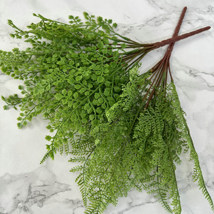 Planta Artificial de Hoja de Helecho de Goma Suave con 13 Ramas, 30-100 cm, Decoración para Bodas y Hogar, Follaje Verde - Product Image 1