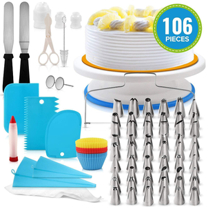 Hot Sale Cake Decorating set baking tools rotating Cake stand turntable Supplies plastic cake stand