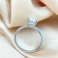 925 argent dames classique Pigeon oeuf bague de fiançailles 5x7mm 1ct 7x9mm 2ct 8x10mm 3ct ovale coupe Moissanite pour mariage