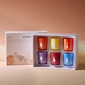 FLORESCENCE Juego de Velas Aromáticas de Cera de Soja <span class=keywords><strong>en</strong></span> Caja de Regalo, 6 <span class=keywords><strong>en</strong></span> 1, Aromas Personalizados de Vainilla, <span class=keywords><strong>para</strong></span> Citas y Celebraciones - Product Image 1