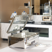 SUNNEX Burano Gamme 1/1 8.5L En Acier Inoxydable Chafing Dish Induction Chafer Hôtel Buffet Électrique Chauffage De L'eau Poêle 900W 220V