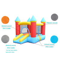 Vente flash : Aire de jeux intérieure gonflable avec toboggan et château rebondissant pour enfants, installation facile, certifié CPC