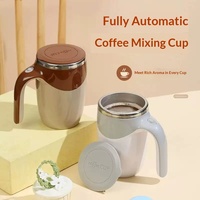 Tasse à café à agitation magnétique entièrement automatique avec couvercle, portable pour la maison, le bureau et les voyages