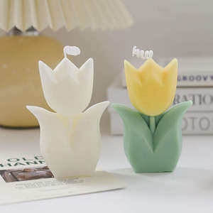 AIKUN Bougies parfumées en forme de tulipe pour la décoration de la maison, bricolage, sûres et écologiques, bougies naturelles - Product Image 3