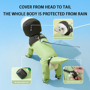 Bunnyhi YF004 Chien Housse de Pluie Manteau Imperméable Personnaliser logo Protection Complète du Corps avec Rainshoes Pet Imperméable <span class=keywords><strong>pour</strong></span> Chats <span class=keywords><strong>Chiens</strong></span> - Product Image 4