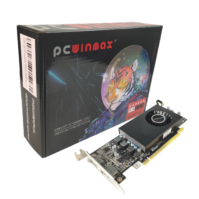 PCWINMAX  RX550 4GB Graphics Card Low Profile 128Bit GPU Hot Sale Radeon RX 550 560 580 Stock Fan Wholesale Price