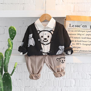 Produits les plus vendus Chemises à manches longues pour enfants à motifs animaux Cardigan en tricot pour garçons Manteau Costume - Product Image 3