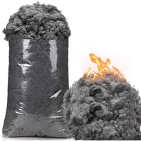 Remplissage en fibre de polyester gris noir, polyfill, rembourrage, 1,1 lb, haute résilience, pour oreillers, jouets en peluche, artisanat